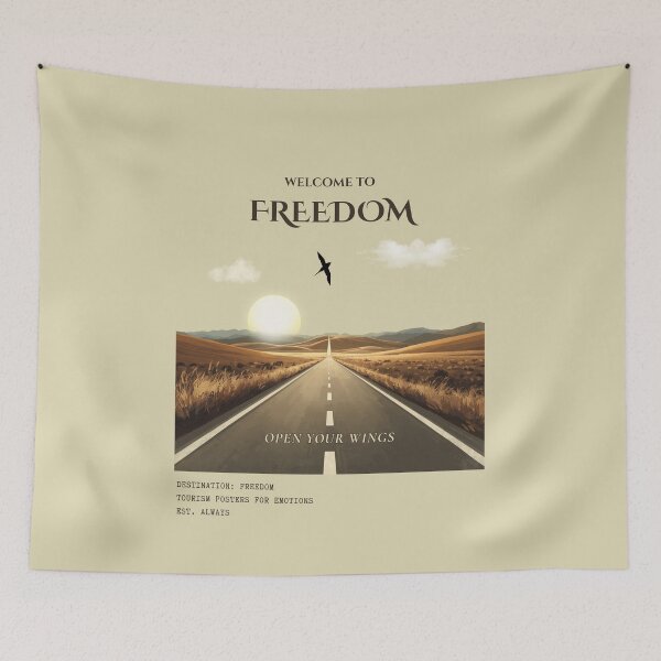 Item preview, Welcome To Freedom Vintage Emotional Tourism Travel Poster designed and sold by KaBaRen.