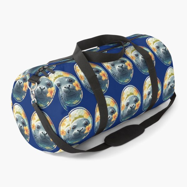 Item preview, Hawaiian Monk Seal And Yellow Hibiscus Blooms designed and sold by taiche.
