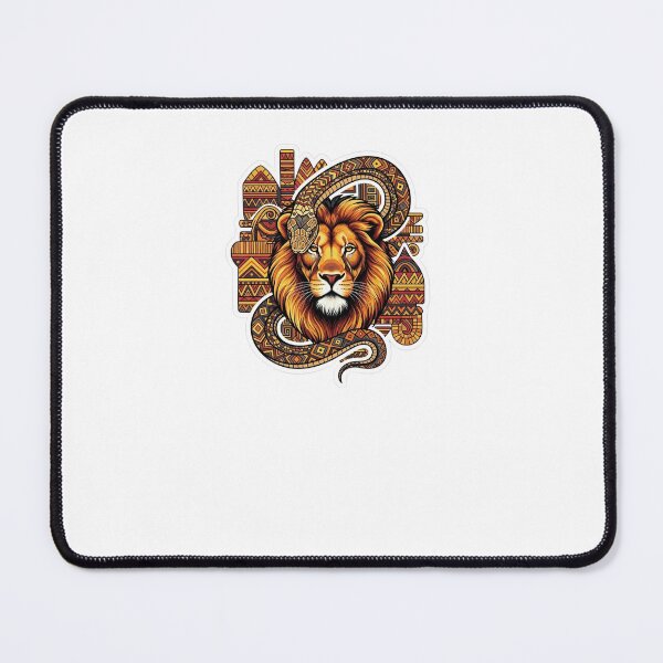 Item preview, Tribal Lion Snake Mandala Line Art designed and sold by BrandGold.