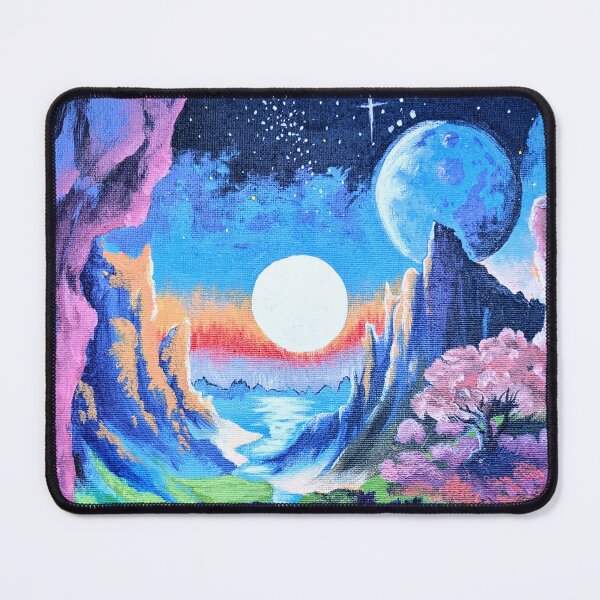 Item preview, Phoraxis - Retro Sci-fi Landscape Painting with Acrylics designed and sold by DreamTrek.