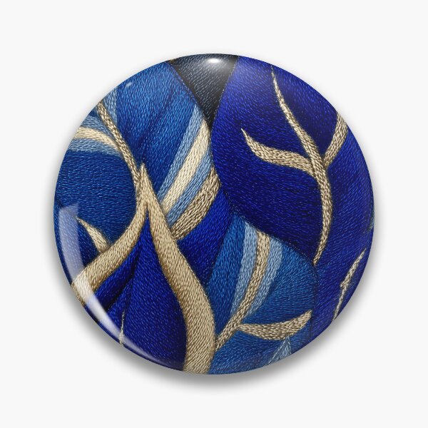 Item preview, Elegant Blue And Gold Abstract Leaf Pattern designed and sold by colorful-white.