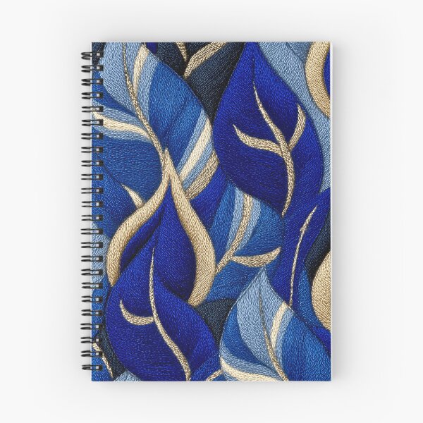 Item preview, Elegant Blue And Gold Abstract Leaf Pattern designed and sold by colorful-white.