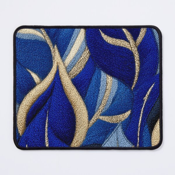 Item preview, Elegant Blue And Gold Abstract Leaf Pattern designed and sold by colorful-white.