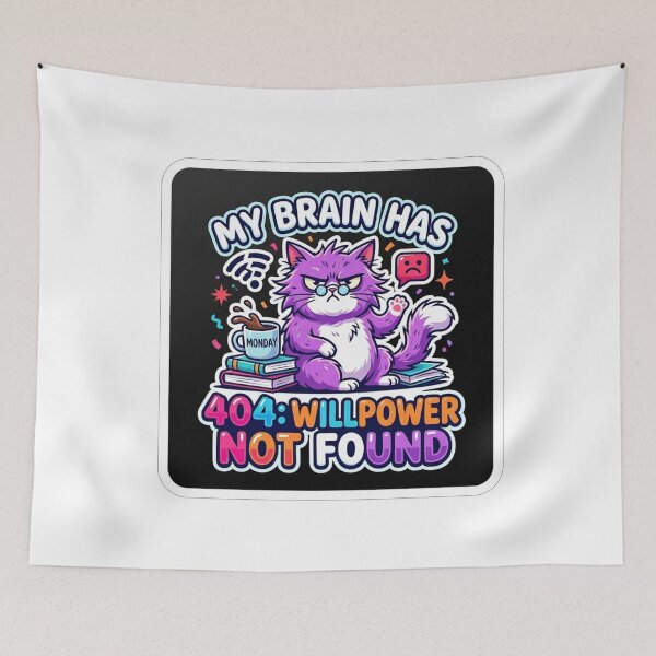 Item preview, Grumpy Purple Cat Monday Morning Blues designed and sold by Owcomm.