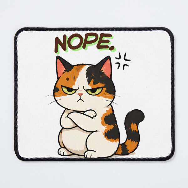 Item preview, Grumpy Calico Cat: Nope! designed and sold by Lunexa-Lab.