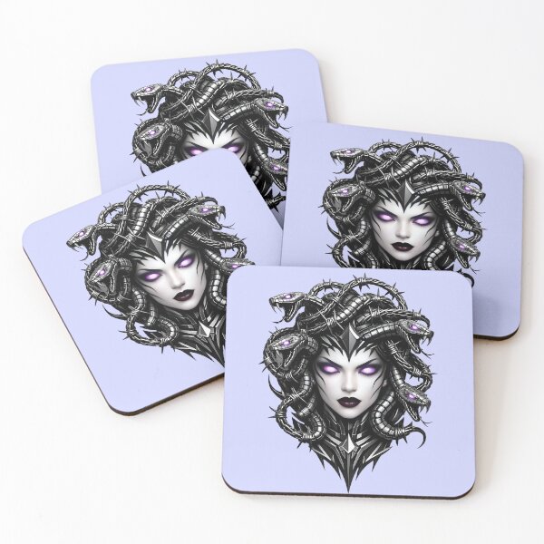 Item preview, Cyber-Gothic Medusa | Neo-Traditional Barbed Wire Tattoo Art designed and sold by Studio77-Gothic.
