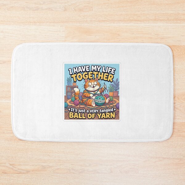 Item preview, Tangled Mess Cat Life Humor designed and sold by Owcomm.