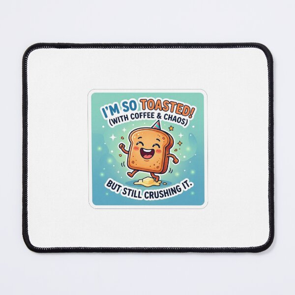 Item preview, Toasted Coffee Chaos Funny Bread Character designed and sold by Owcomm.