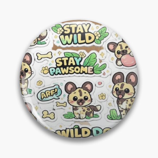 Item preview, Cute African Wild Dog Sticker Pack | Kawaii Gen-Z Pastel Painted Dog Stickers | Transparent PNG Digital Sticker Collection designed and sold by mukibas37i.
