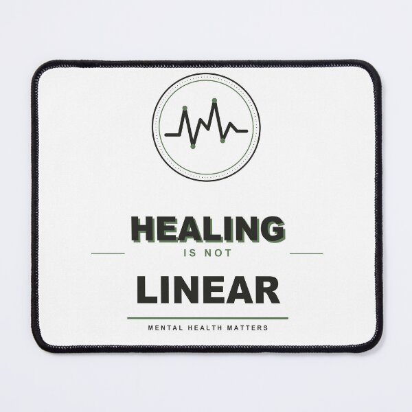 Item preview, Healing Is Not Linear Badge Mental Health T-Shirt designed and sold by Mega-Shopping.