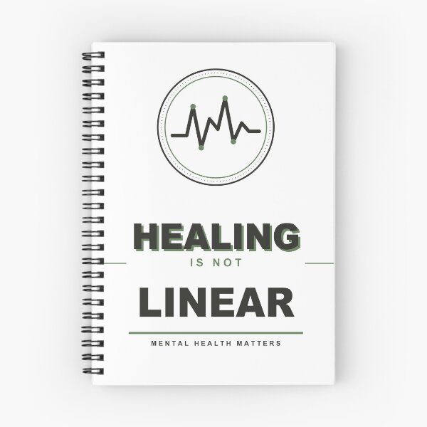 Item preview, Healing Is Not Linear Badge Mental Health T-Shirt designed and sold by Mega-Shopping.