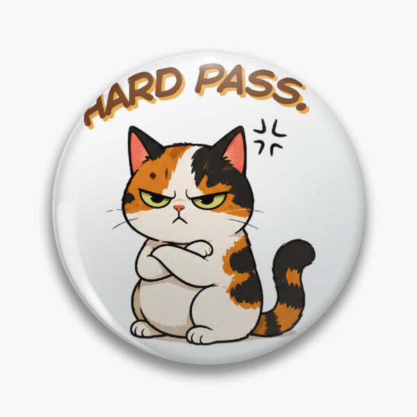 Item preview, Grumpy Calico Cat: Hard pass. designed and sold by Lunexa-Lab.