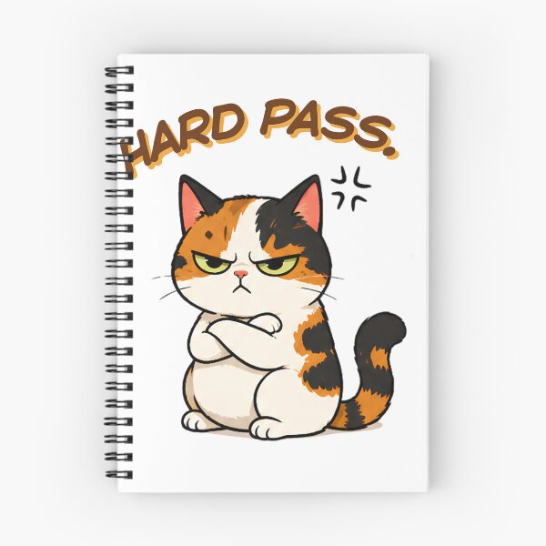 Item preview, Grumpy Calico Cat: Hard pass. designed and sold by Lunexa-Lab.