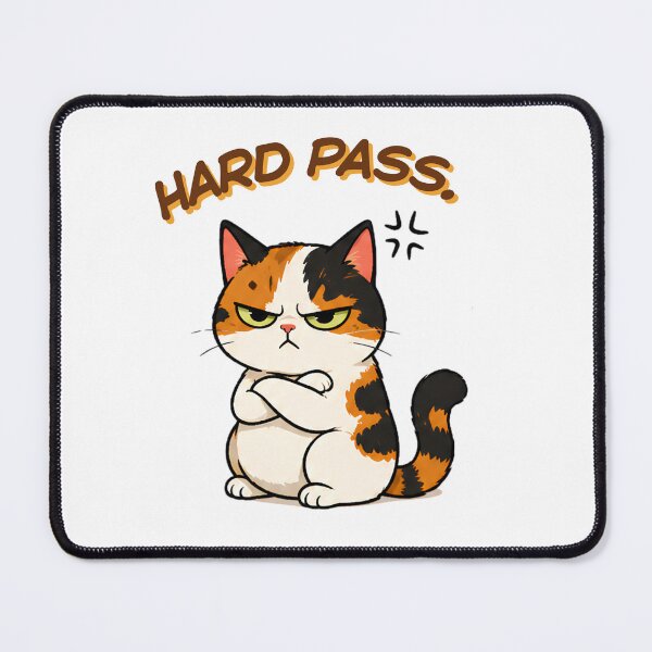 Item preview, Grumpy Calico Cat: Hard pass. designed and sold by Lunexa-Lab.