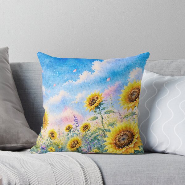 Item preview, Sunflower Bloom in Geometric Watercolor designed and sold by A-C-G.