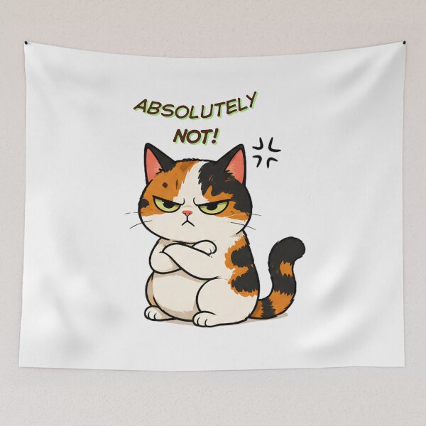 Item preview, Grumpy Calico Cat: Absolutely not! designed and sold by Lunexa-Lab.