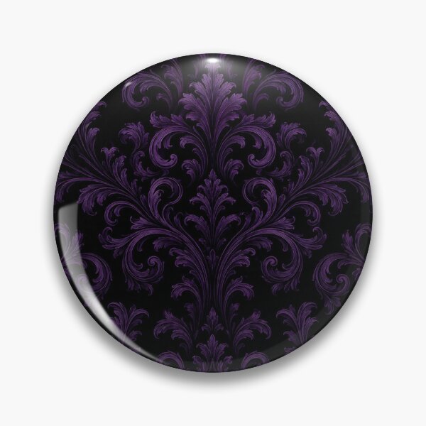 Item preview, Gothic Dark Purple Victorian Damask Pattern designed and sold by Owcomm.
