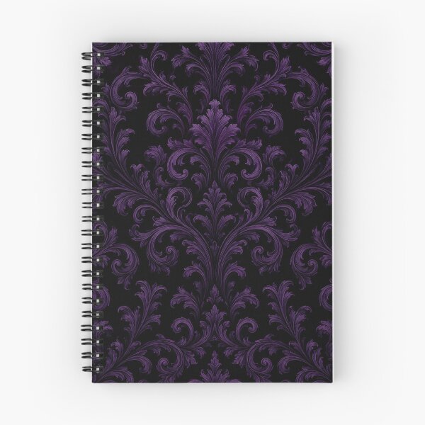 Item preview, Gothic Dark Purple Victorian Damask Pattern designed and sold by Owcomm.