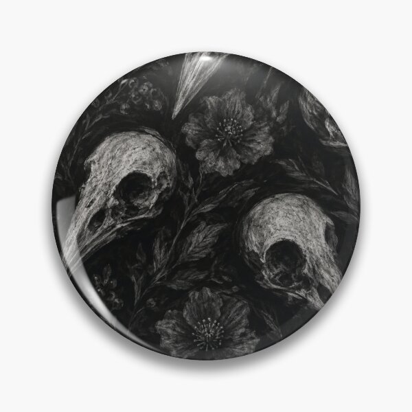 Item preview, Gothic Raven Skull Botanical Pattern designed and sold by Owcomm.