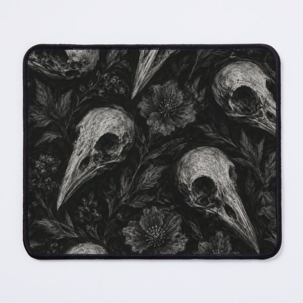 Item preview, Gothic Raven Skull Botanical Pattern designed and sold by Owcomm.
