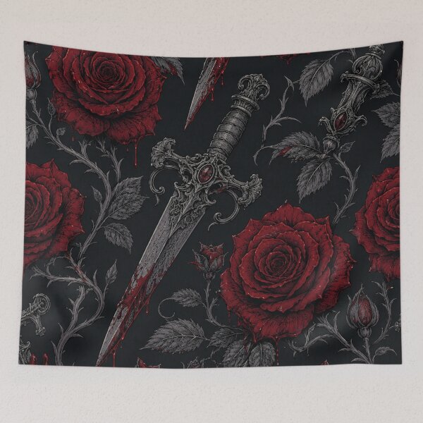 Item preview, Gothic Rose and Dagger Pattern designed and sold by Owcomm.