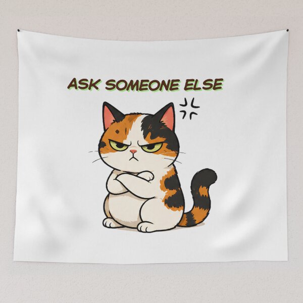 Item preview, Grumpy Calico Cat: Ask someone else designed and sold by Lunexa-Lab.