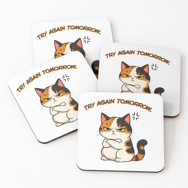 Item preview, Grumpy Calico Cat: try again tomorrow designed and sold by Lunexa-Lab.