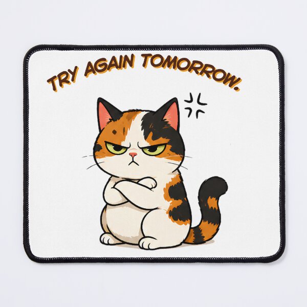 Item preview, Grumpy Calico Cat: try again tomorrow designed and sold by Lunexa-Lab.