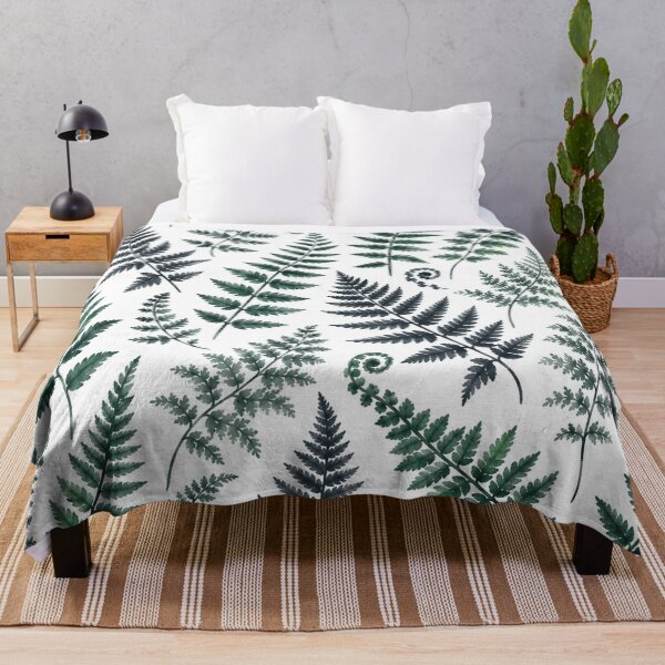 Item preview, Watercolor Forest Fern Leaves Pattern designed and sold by Owcomm.