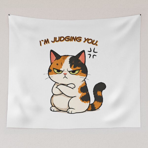 Item preview, Grumpy Calico Cat: I`m judging you designed and sold by Lunexa-Lab.