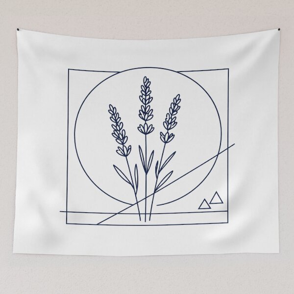 Item preview, Minimalist Lavender Botanical Line Art designed and sold by Owcomm.