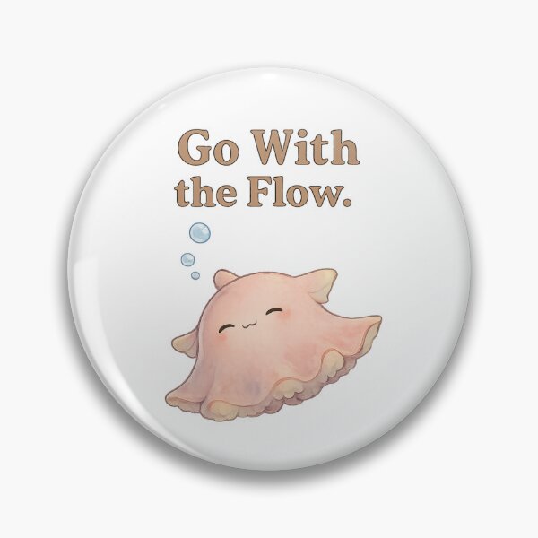Item preview, Go With the Flow | Cute Dumbo Octopus Relaxing Ocean Animal Illustration designed and sold by Little Moments Co..