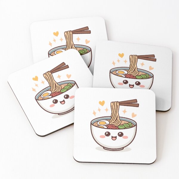 Item preview, Cute Kawaii Ramen Bowl Sticker | Happy Japanese Noodle Cartoon Design designed and sold by dreamz-world.