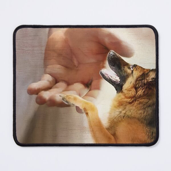 Item preview, Crhistian Dog Wall art Canvas "Faithful Forever", German Shepherd Memorial Poster, Jesus Hand Religious Wall Decor, Pet Loss Sympathy Gift for Dog Lovers designed and sold by MorningJoco.