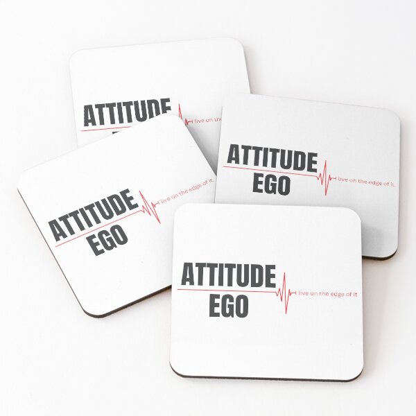 Item preview, ATTITUDE/ EGO- I live on the Edge of it Heartbeat Line Design designed and sold by rebuZZ-Apparels-The Minimalistic Buzz.
