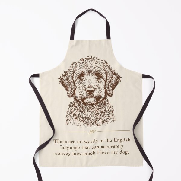 Item preview, "Vintage Etched Aussiedoodle Portrait Quote Print" designed and sold by WaggingTailsCo.