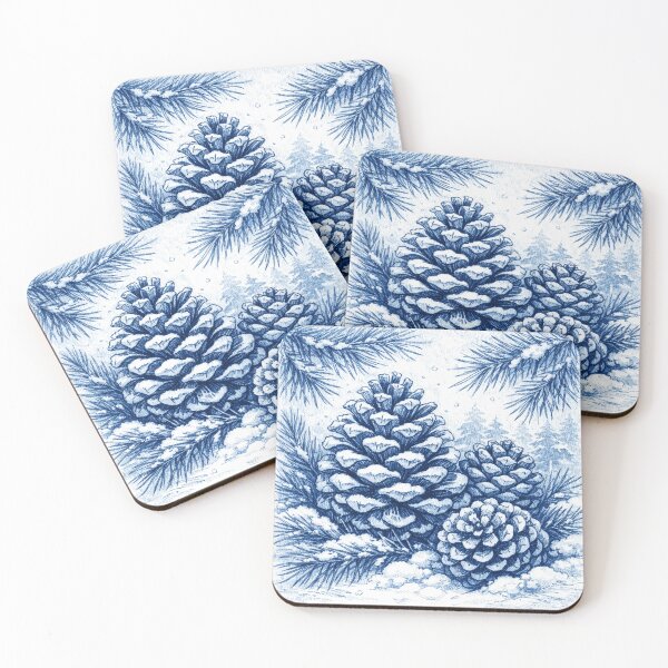 Item preview, Winter Pine Cones Sketch designed and sold by Owcomm.