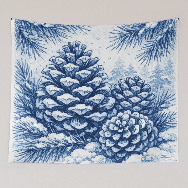 Item preview, Winter Pine Cones Sketch designed and sold by Owcomm.