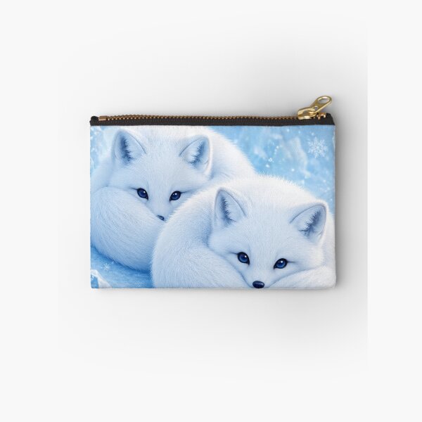 Item preview, Arctic Fox Pair in Winter Wonderland designed and sold by Owcomm.