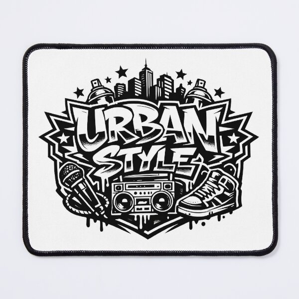 Item preview, Urban Badge Emblem Graffiti Typography Black and White Street Style Vector designed and sold by StormVape.