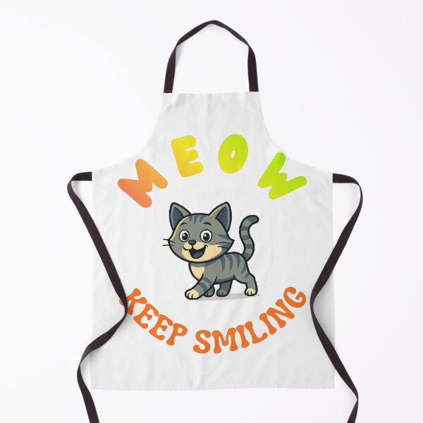 Item preview, Cute Meow Keep Smiling Cartoon Tabby Cat designed and sold by EHdesignShop.