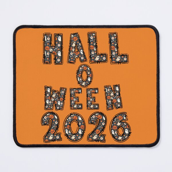Item preview, Hall O Ween 2026 Halloween Pattern Sticker Cute Spooky Typography designed and sold by Raw Tigers.
