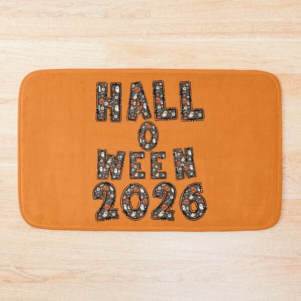 Item preview, Hall O Ween 2026 Halloween Pattern Sticker Cute Spooky Typography designed and sold by Raw Tigers.