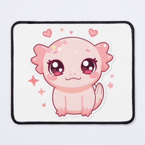 Item preview, Cute Kawaii Axolotl Sticker | Adorable Pink Axolotl Cartoon Design designed and sold by dreamz-world.
