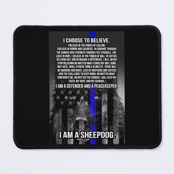 Item preview, Thin Blue Line Flag Poster - "I Am A Sheepdog" Police Officer Canvas Wall Art  designed and sold by Donna6778.