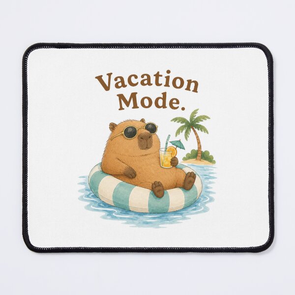 Item preview, Vacation Mode | Cute Capybara Summer Beach Illustration designed and sold by Little Moments Co..