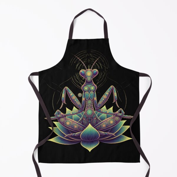 Item preview, Psychedelic Praying Mantis Lotus Sacred Geometry Fractal Art designed and sold by AvalonMoss.
