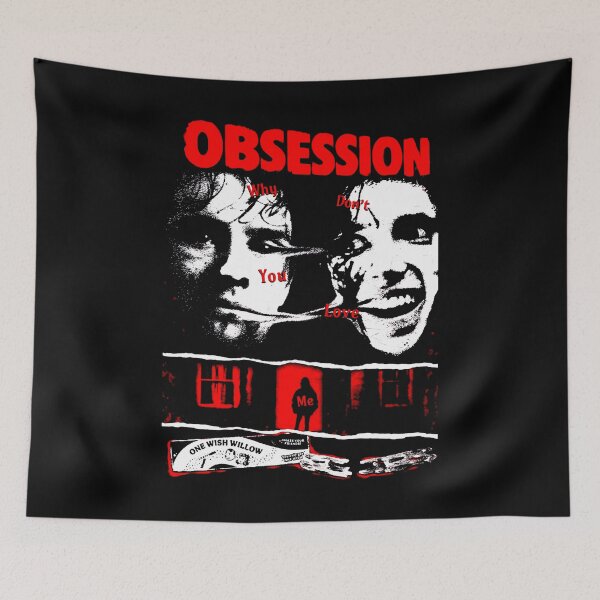 Item preview, Red Typography With White SIlhouette Face Horror designed and sold by ShadeFall.