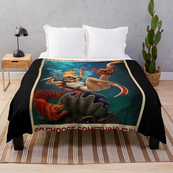 Item preview, Scuba Diving Poster "Everything Will Kill You So Choose Something Fun" Funny Diver Canvas Wall Art designed and sold by scrambledpeg.