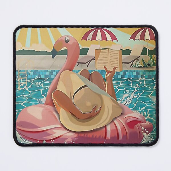 Item preview, Poster Flamingo Beach And She Lived Happily Ever After Painting designed and sold by ClaudyClifford.